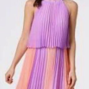NWT beautiful color block lilac and peach dress